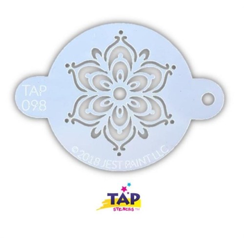 TAP Stencil 098 Full Henna Fancy Flower (TAP Stencil 098 Full Henna Fancy Flower)